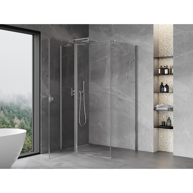 Mexen Mist T Duschkabine Pendeltür 95 x 120 cm, transparent, Chrom - 8A4T-095-120-01-00
