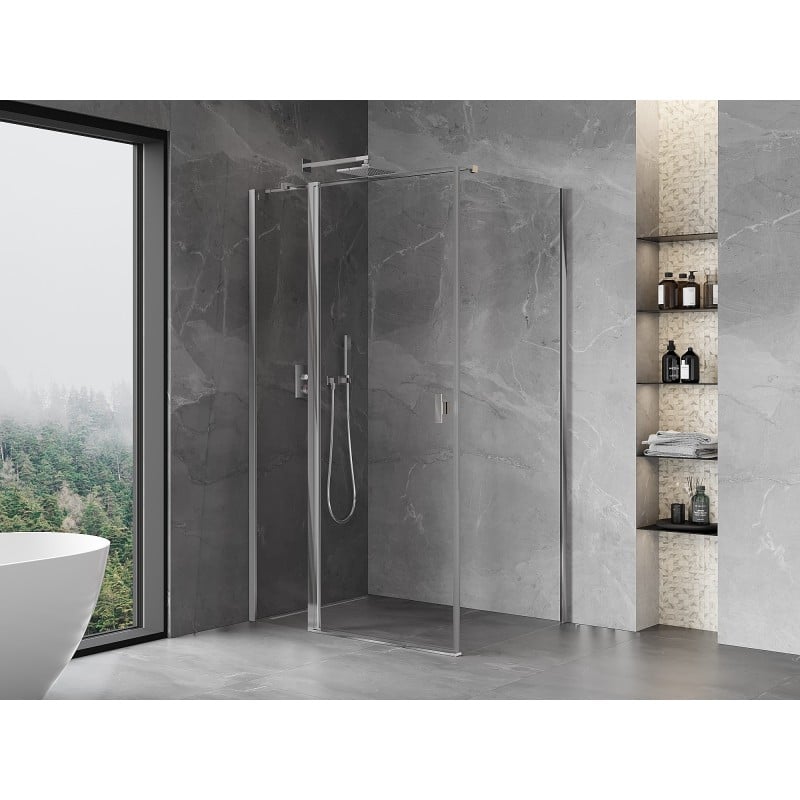 Mexen Mist T Duschkabine Schwenkbar 115 x 120 cm, transparent, Chrom - 8A4T-115-120-01-00