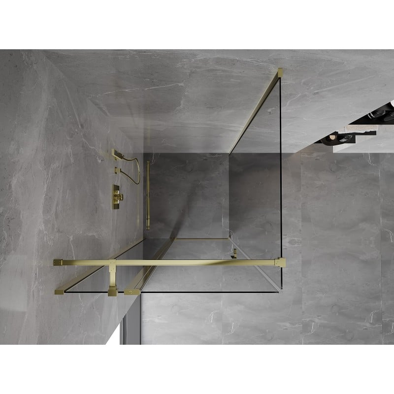 Mexen Mist T Duschkabine klappbar 70 x 70 cm, transparent, gold - 8A4T-070-070-50-00
