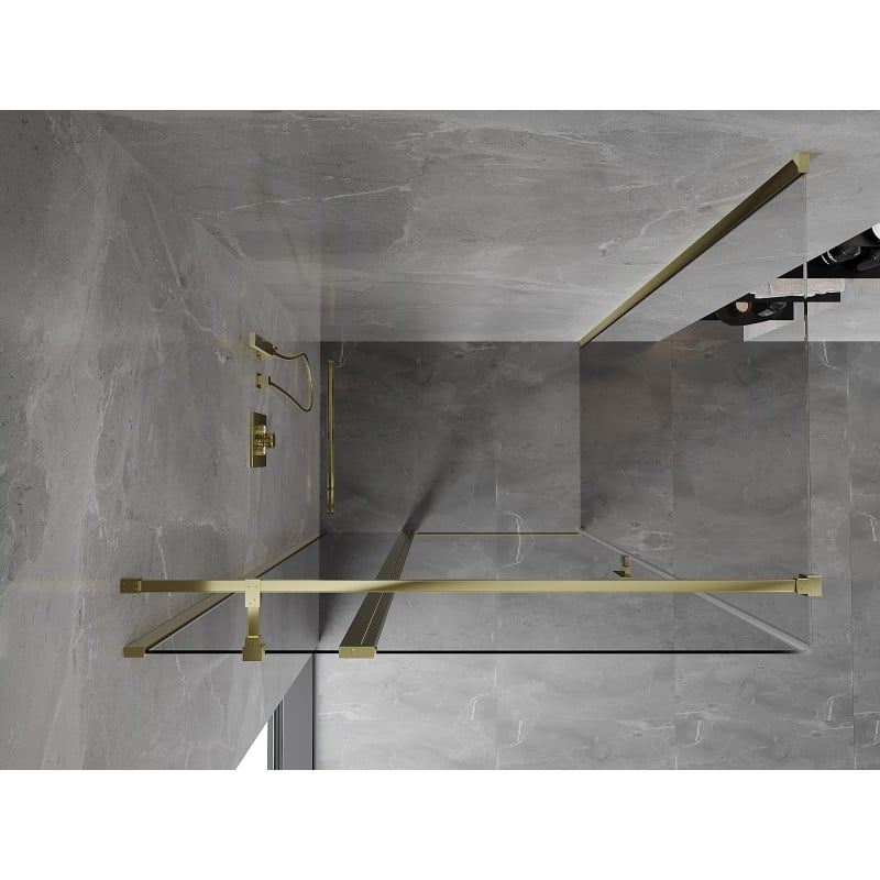 Mexen Mist T Duschkabine schwenkbar 110 x 70 cm, transparent, gold - 8A4T-110-070-50-00