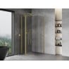 Mexen Mist T Duschkabine schwenkbar 75 x 75 cm, transparent, gold gebürstet - 8A4T-075-075-55-00