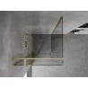 Mexen Mist T Duschkabine mit Drehtür 70 x 70 cm, transparent, gebürstetes Gold - 8A4T-070-070-55-00