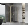 Mexen Mist T Duschkabine Pendeltür 100 x 100 cm, transparent, gebürstetes Gold - 8A4T-100-100-55-00