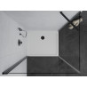 Mexen Pretoria Schwenkbare Duschkabine 100 x 80 cm, transparent, schwarz + Duschwanne Flat - 852-100-080-70-00-4010B