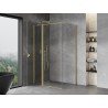 Mexen Mist T Duschkabine schwenkbar 80 x 85 cm, transparent, gebürstetes Gold - 8A4T-080-085-55-00