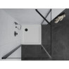 Mexen Pretoria Duschkabine schwenkbar 100 x 100 cm, transparent, schwarz + Flat-Duschwanne - 852-100-100-70-00-4010B