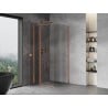 Mexen Mist T Duschkabine schwenkbar 90 x 90 cm, transparent, gebürstetes Kupfer - 8A4T-090-090-65-00