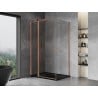 Mexen Mist T Duschkabine schwenkbar 95 x 80 cm, transparent, gebürstetes Kupfer - 8A4T-095-080-65-00