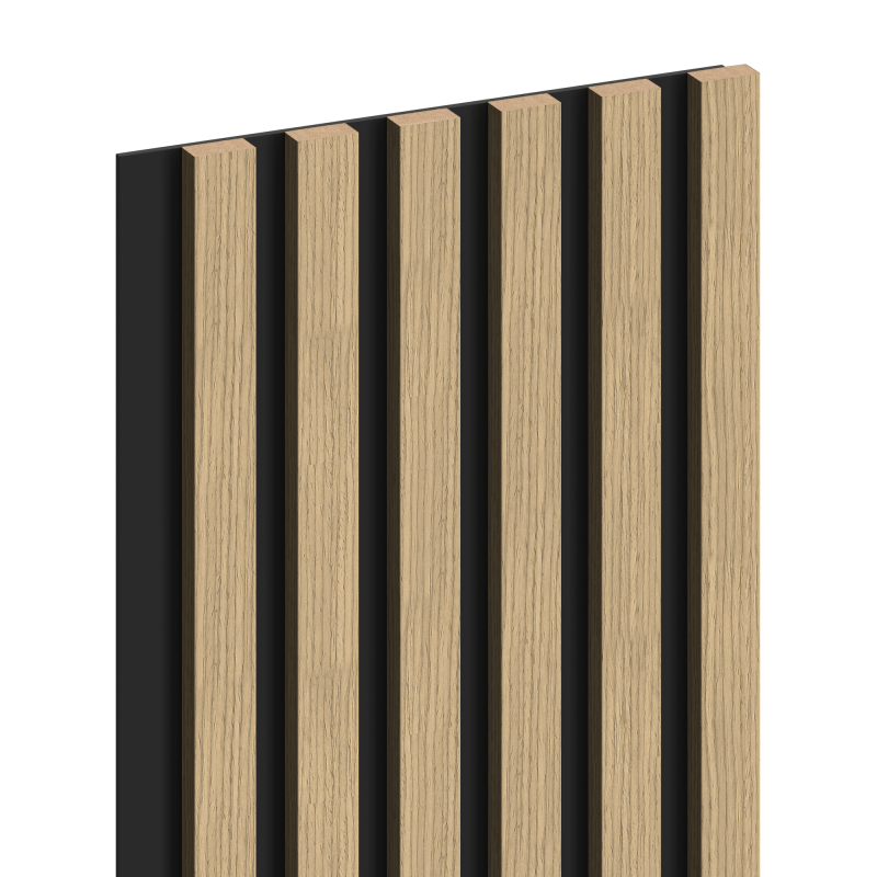 Mexen Lam-B Wandlamellen 275 x 30 cm, HDF Platte 4 mm, technisches Furnier, Leinen Walnuss - S100-275307-3015-015