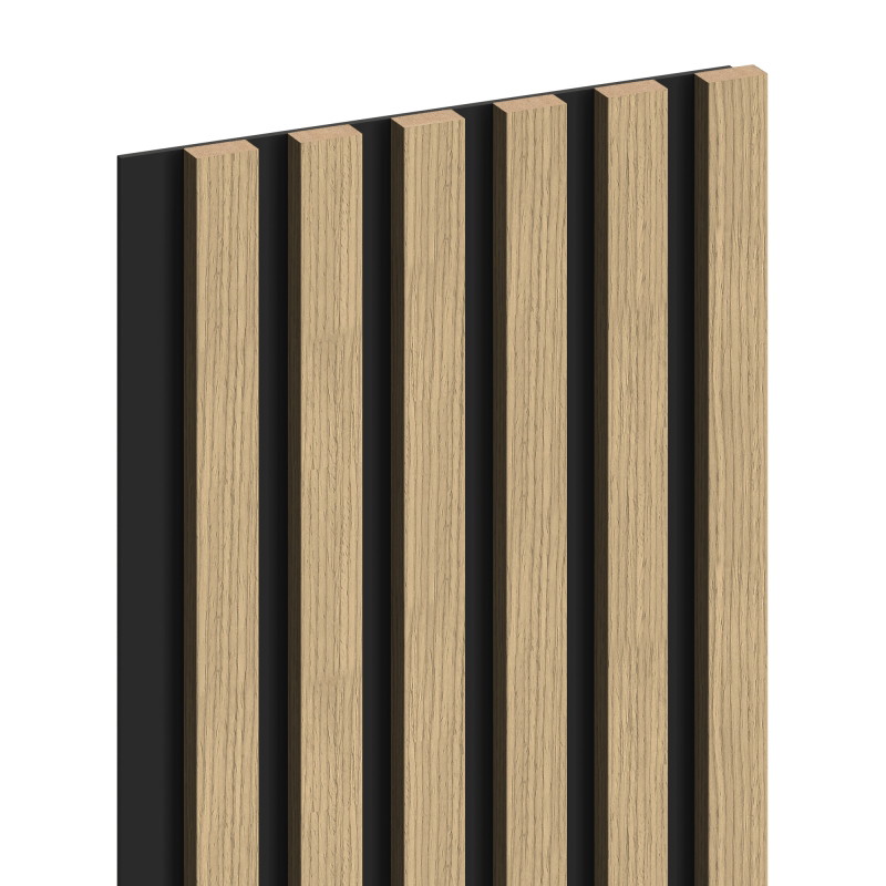 Mexen Lam-B Wandpaneele 275 x 30 cm, HDF-Platte 4 mm, technisches Furnier, Leinennuss - S100-275307-3015-015