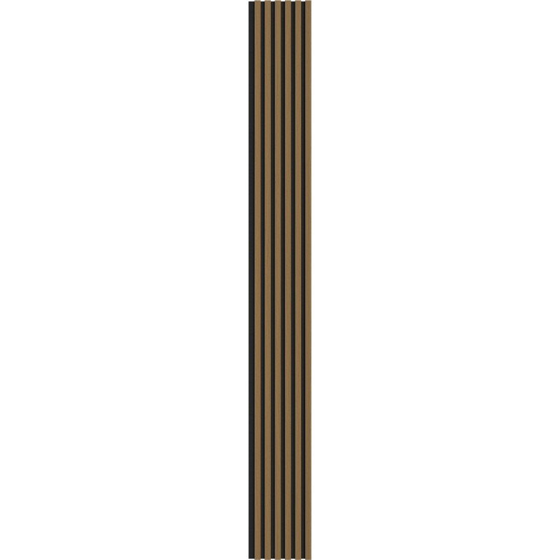 Mexen Lam-F Akustische Wandpaneele 275 x 30 cm, Filz 8 mm, technisches Furnier, Goldener Teak - S105-275307-3015-014
