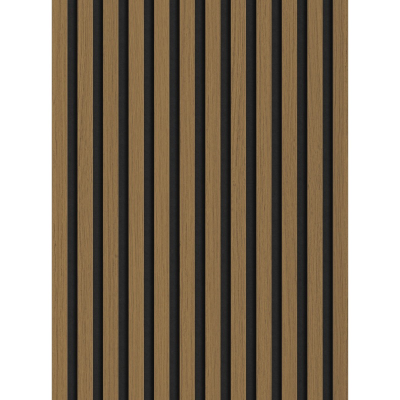 Mexen Lam-F Akustische Wandpaneele 275 x 30 cm, Filz 8 mm, technisches Furnier, Goldener Teak - S105-275307-3015-014