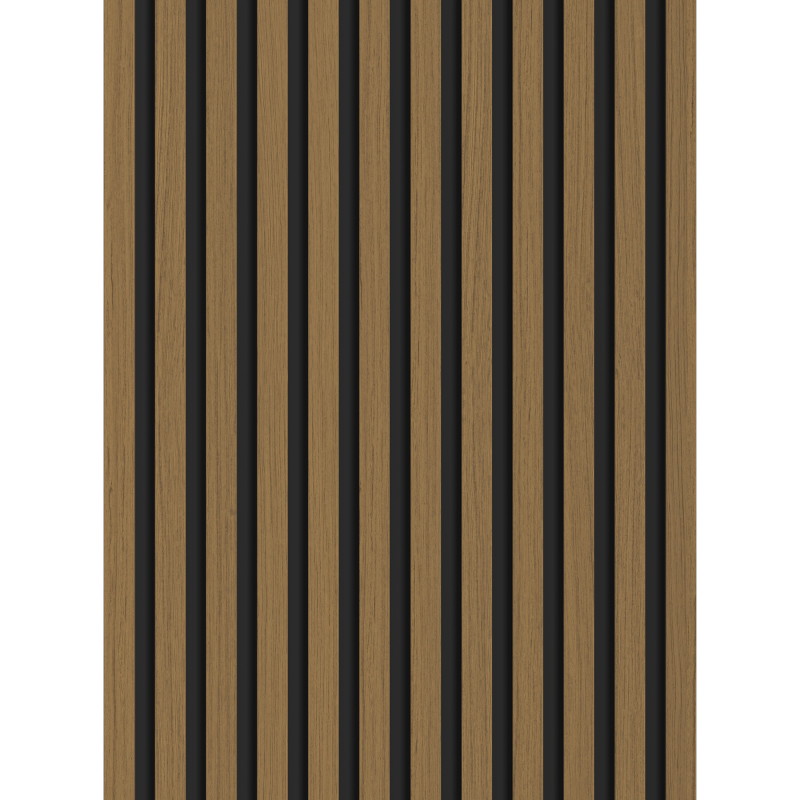 Mexen Lam-B Wandpaneele 275 x 30 cm, HDF-Platte 4 mm, technisches Furnier, Goldener Teak - S100-275307-3015-014