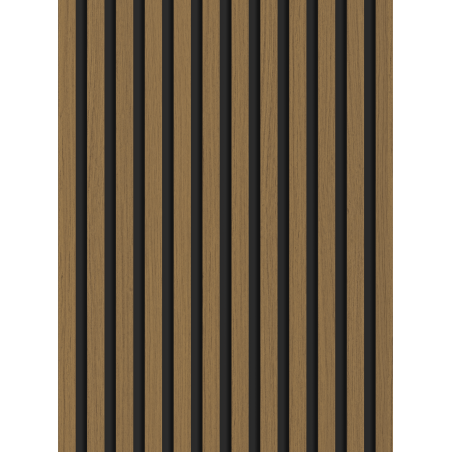 Mexen Lam-B Wandpaneele 275 x 30 cm, HDF-Platte 4 mm, technisches Furnier, Goldener Teak - S100-275307-3015-014