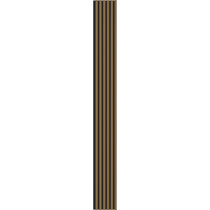 Mexen Lam-B Wandpaneele 275 x 30 cm, HDF-Platte 4 mm, technisches Furnier, Goldener Teak - S100-275307-3015-014