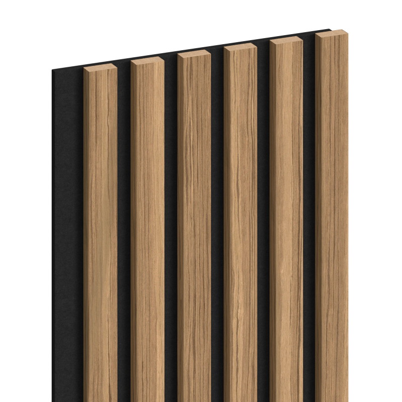 Mexen Lam-F Akustische Wandpaneele 275 x 30 cm, Filz 8 mm, Technisches Furnier, Hellnuss - S105-275307-3015-017