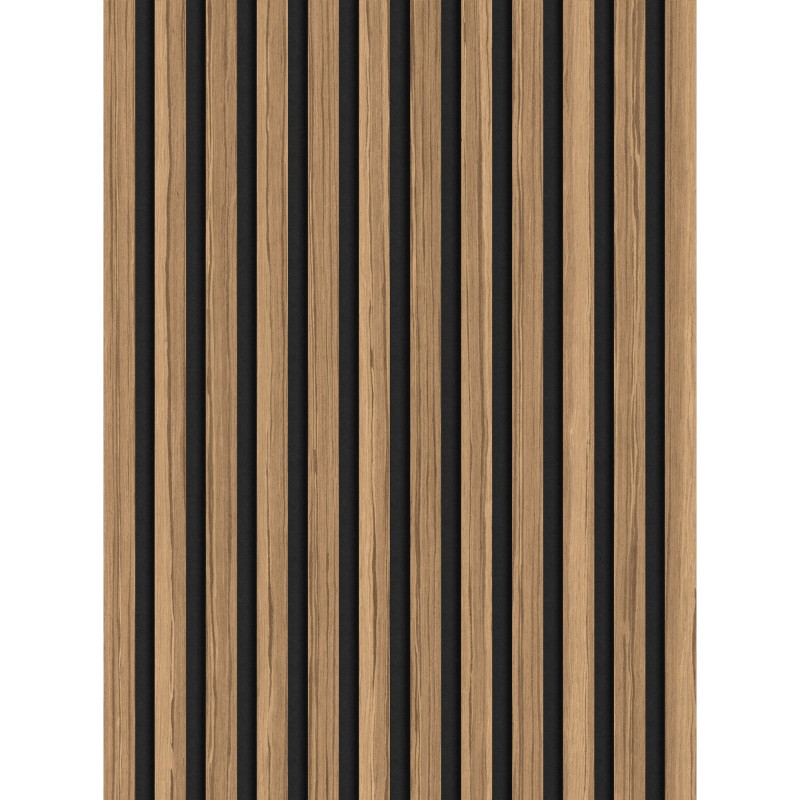 Mexen Lam-F Akustische Wandpaneele 275 x 30 cm, Filz 8 mm, Technisches Furnier, Hellnuss - S105-275307-3015-017