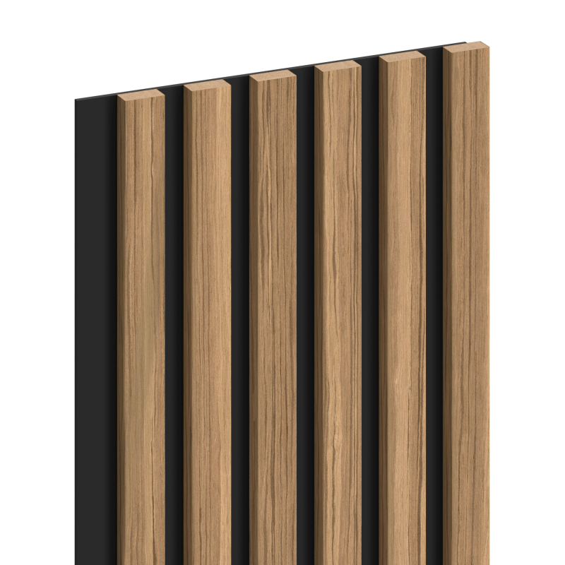 Mexen Lam-B Wandpaneele 275 x 30 cm, HDF-Platte 4 mm, technisches Furnier, Helles Nussbaum - S100-275307-3015-017
