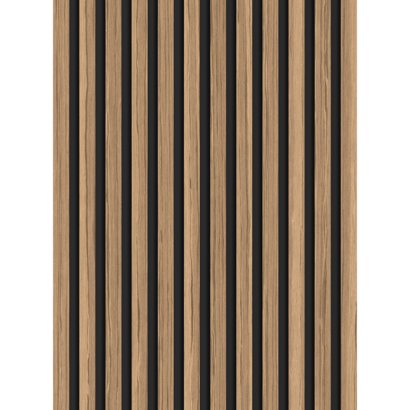 Mexen Lam-B Wandpaneele 275 x 30 cm, HDF-Platte 4 mm, technisches Furnier, Helles Nussbaum - S100-275307-3015-017