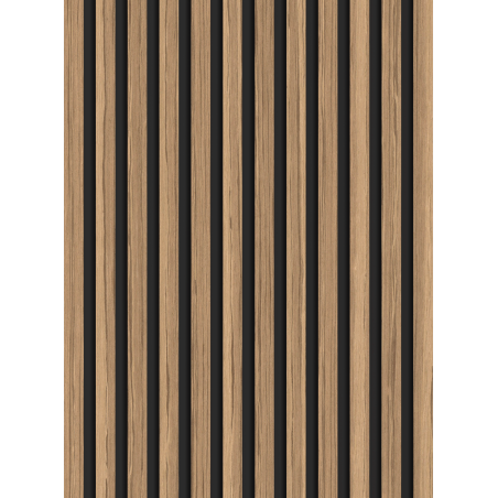 Mexen Lam-B Wandpaneele 275 x 30 cm, HDF-Platte 4 mm, technisches Furnier, Helles Nussbaum - S100-275307-3015-017