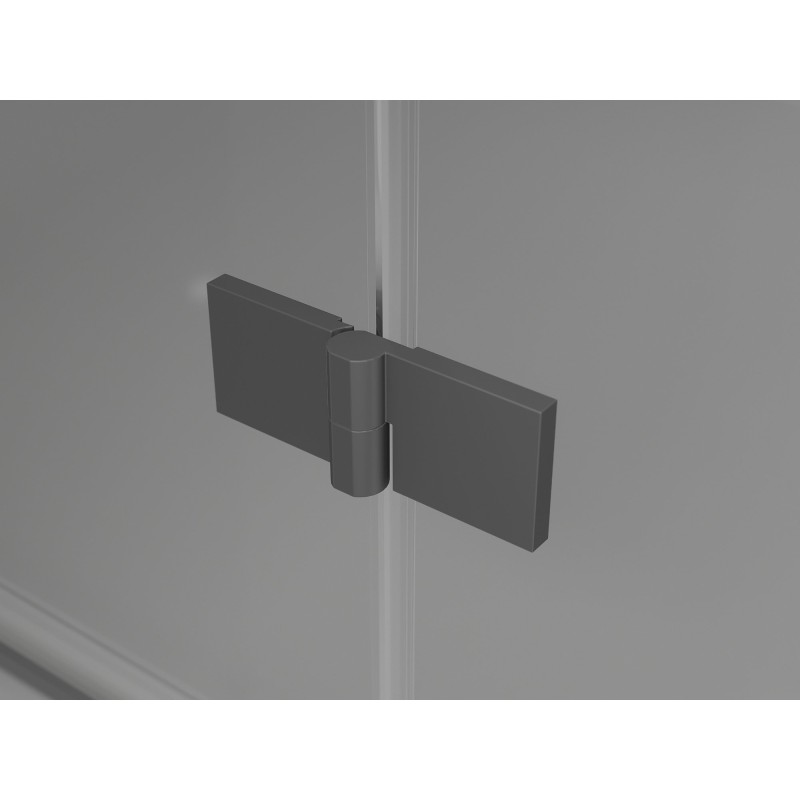 Mexen Lunar Duo Duschkabine Pendeltür links 120 x 110 cm, transparent, Gun Metal - 834-120L-110P-95-00