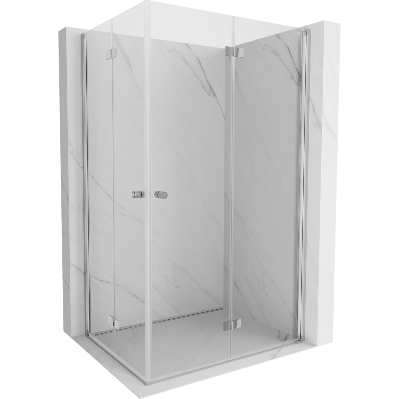 Mexen Mist-F Duo Duschkabine klappbar rechts 70 x 120 cm, transparent, Chrom - 8A6-070L-120P-01-00