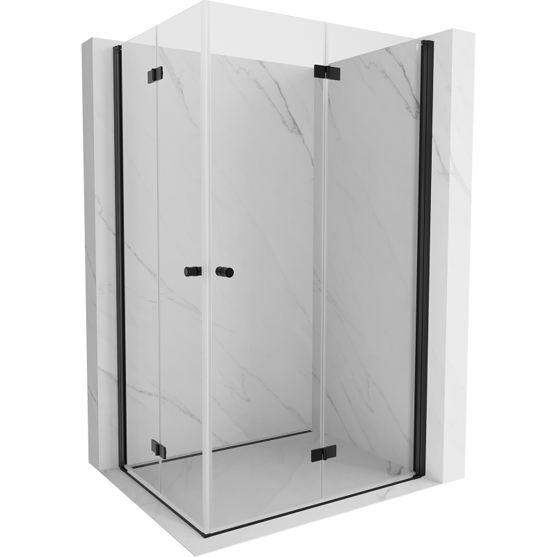Mexen Mist-F Duo faltbare Duschkabine rechts 95 x 105 cm, transparent, schwarz - 8A6-095L-105P-70-00