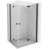 Mexen Mist-F Duo faltbare Duschkabine rechts 80 x 110 cm, transparent, schwarz - 8A6-080L-110P-70-00