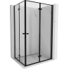 Mexen Mist-F Duo faltbare Duschkabine rechts 70 x 110 cm, schwarzer Rahmen, schwarz - 8A6-070L-110P-70-70