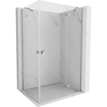 Mexen Mist-H Duo Duschkabine, schwenkbar, rechts, 70 x 75 cm, transparent, Chrom - 8A5-070L-075P-01-00