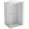 Mexen Mist-H Duo Duschkabine Schwenkbar Rechts 100 x 120 cm, Transparent, Chrom - 8A5-100L-120P-01-00