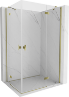 Mexen Mist-H Duo Duschkabine schwenkbar rechts 70 x 100 cm, transparent, gold - 8A5-070L-100P-50-00