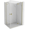 Mexen Mist-H Duo Duschkabine schwenkbar rechts 80 x 100 cm, transparent, gold - 8A5-080L-100P-50-00
