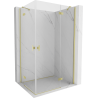 Mexen Mist-H Duo Duschkabine schwenkbar rechts 85 x 95 cm, transparent, gebürstetes Gold - 8A5-085L-095P-55-00
