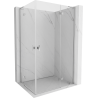 Mexen Mist-H L Duo Duschkabine Pendeltür rechts 75 x 90 cm, transparent, Chrom - 8A5L-075L-090P-01-00