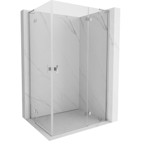 Mexen Mist-H L Duo Duschkabine schwenkbar rechts 85 x 90 cm, transparent, chrom - 8A5L-085L-090P-01-00