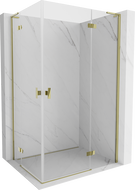 Mexen Mist-H L Duo Duschkabine Drehbar Rechts 100 x 105 cm, Transparent, Gold - 8A5L-100L-105P-50-00