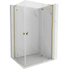 Mexen Mist-H L Duo Duschkabine Drehbar Rechts 100 x 110 cm, Transparent, Gold - 8A5L-100L-110P-50-00