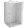Mexen Mist-H L Duo Duschkabine Schwingtür rechts 90 x 95 cm, transparent, gebürstet gold - 8A5L-090L-095P-55-00