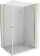 Mexen Mist-H L Duo Duschtür rechts 105 x 110 cm, transparent, gebürstetes Gold - 8A5L-105L-110P-55-00