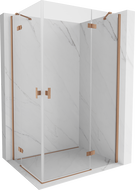 Mexen Mist-H Duo Duschkabine schwenkbar rechts 90 x 100 cm, transparent, gebürstetes Kupfer - 8A5-090L-100P-65-00