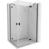 Mexen Mist-H Duo Duschkabine, schwenkbar, rechts 80 x 90 cm, transparent, schwarz - 8A5-080L-090P-70-00