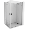 Mexen Mist-H Duo Duschkabine Drehbar Rechts 85 x 100 cm, Transparent, Schwarz - 8A5-085L-100P-70-00