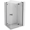 Mexen Mist-H L Duo Pendeltür-Duschkabine rechts 75 x 100 cm, transparent, schwarz - 8A5L-075L-100P-70-00