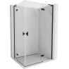 Mexen Mist-H L Duo Duschkabine rechte Tür 80 x 100 cm, transparent, schwarz - 8A5L-080L-100P-70-00
