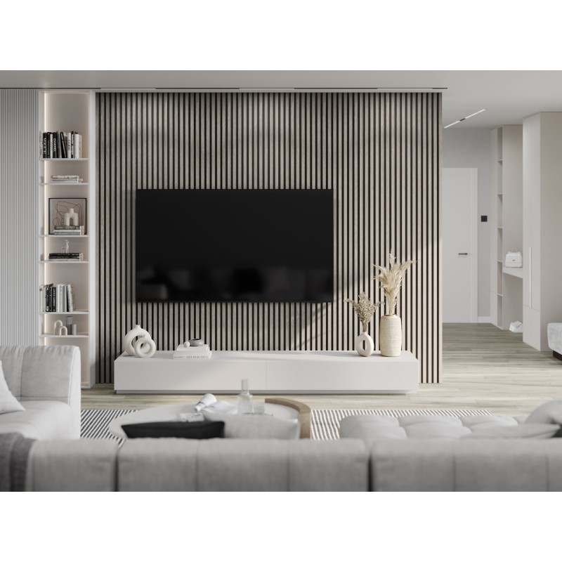 Mexen Lam-B Wandpaneele 275 x 30 cm, HDF-Platte 4 mm, technisches Furnier, Graueiche - S100-275307-3015-005