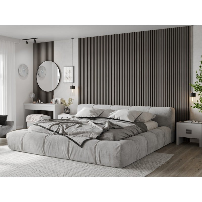 Mexen Lam-B Wandpaneele 275 x 30 cm, 4 mm HDF-Platte, technisches Furnier, Stahl-Eiche - S100-275307-3015-006