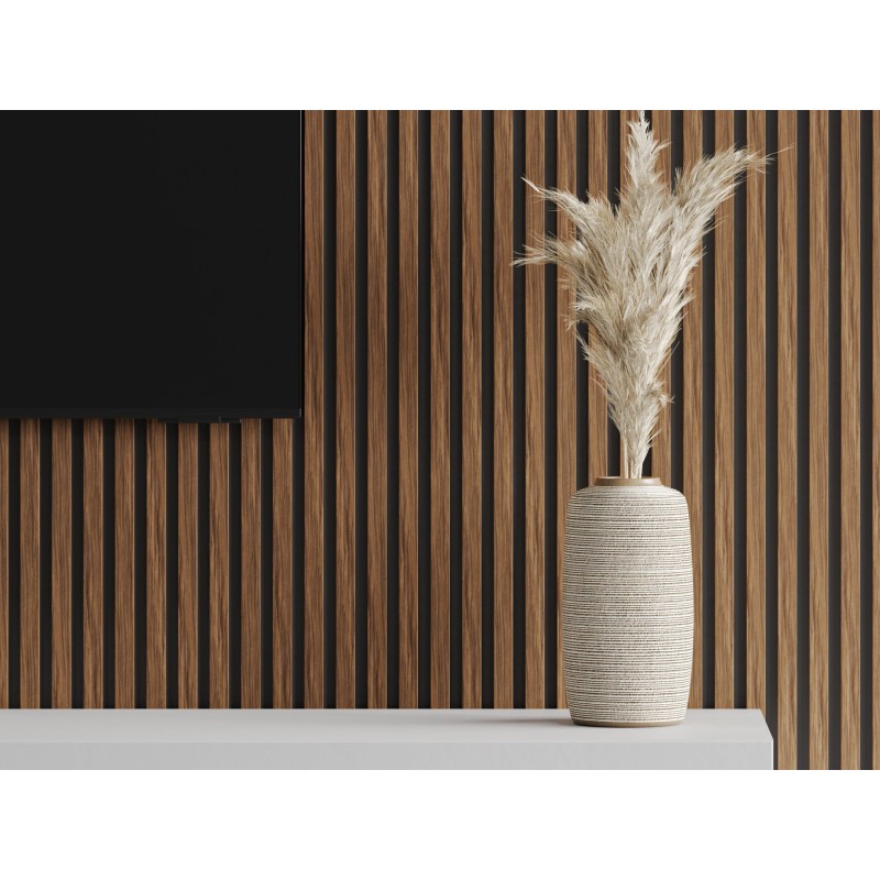 Mexen Lam-B Wandpaneele 275 x 30 cm, 4 mm HDF-Platte, technisches Furnier, Rubin Mahagoni - S100-275307-3015-013