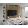 Mexen Lam-B Wandlamellen 275 x 30 cm, HDF Platte 4 mm, technisches Furnier, Leinen Walnuss - S100-275307-3015-015