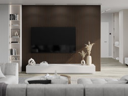 Mexen Lam-B Wandpaneele 275 x 30 cm, HDF-Platte 4 mm, Technisches Furnier, Palisander Nussbaum - S100-275307-3015-021